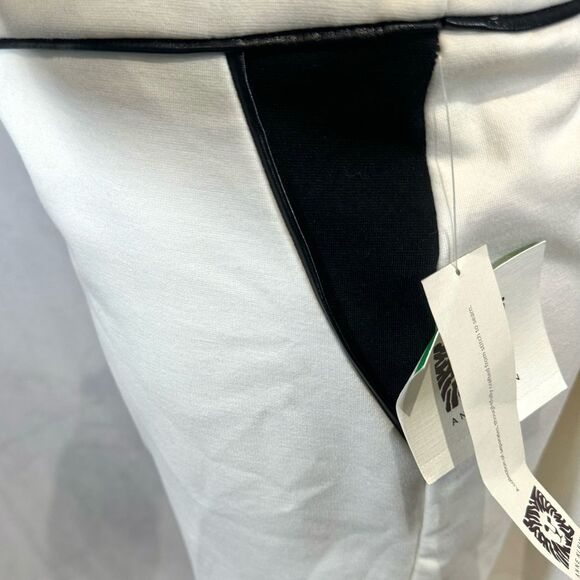 Anne Klein white career skirt with black panels and piping NWT size large - Picture 3 of 10